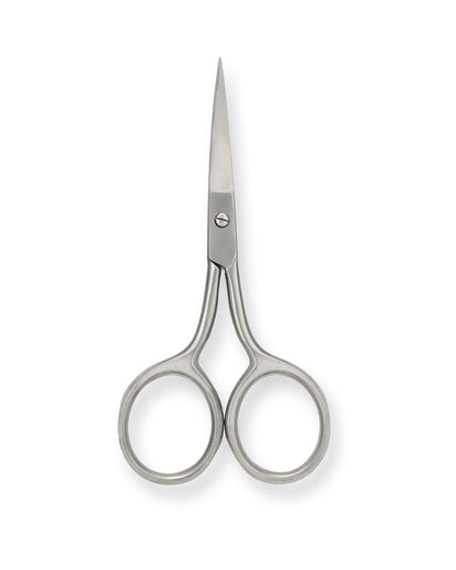 4-Piece Eyebrow Grooming Kit with Scissors, Tweezers, and Spoolie Brush for Shaping at Home – Black