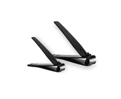 Professional Nail Clipper Set for Toenails and Fingernails - Alloy Steel, Black, 2-Pack
