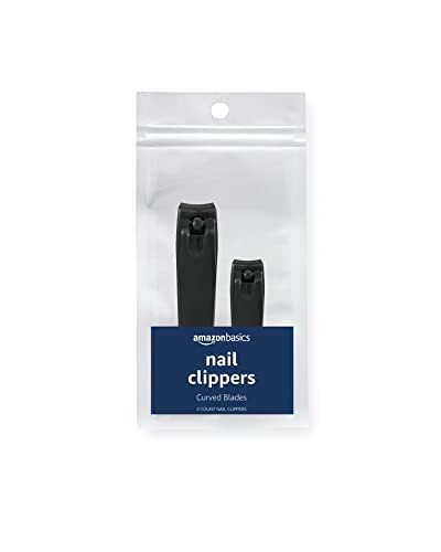 Professional Nail Clipper Set for Toenails and Fingernails - Alloy Steel, Black, 2-Pack - görsel 2