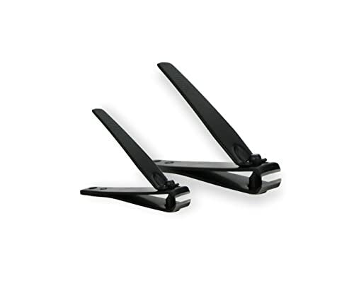 Professional Nail Clipper Set for Toenails and Fingernails - Alloy Steel, Black, 2-Pack - görsel 8