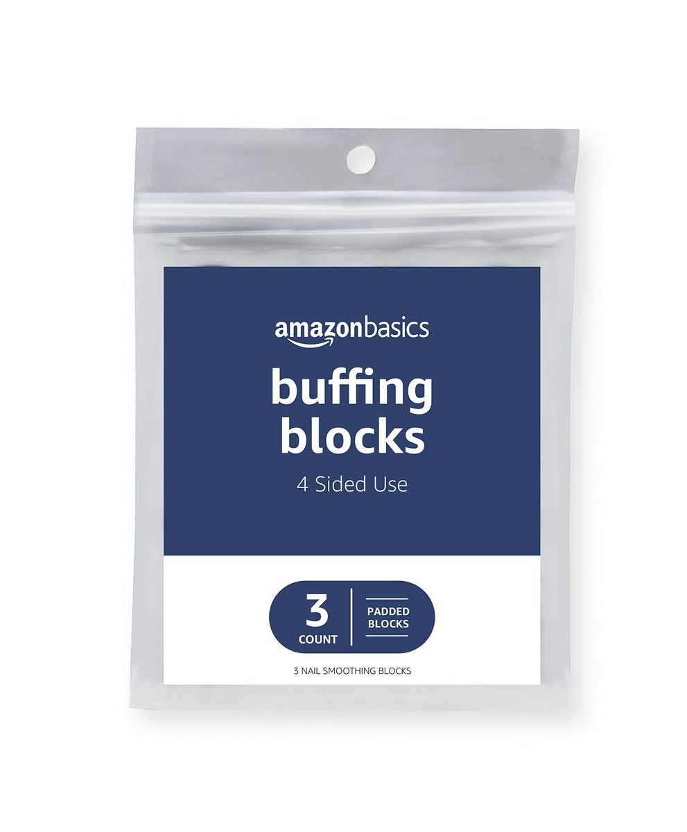 Professional 4-Way Nail Buffer Buffing Block for Manicure - Black/White, 3-Pack - görsel 1