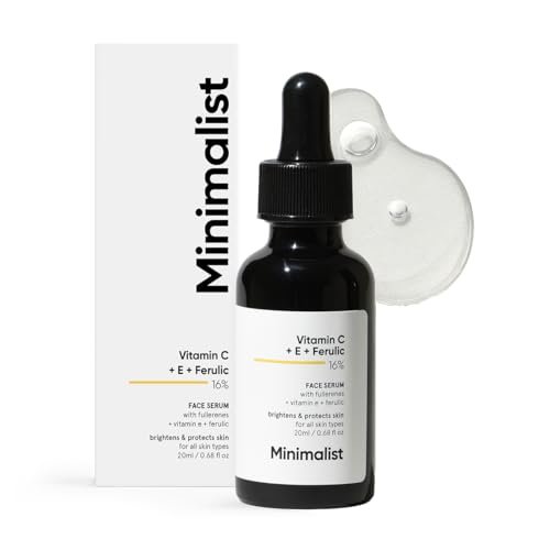 Minimalist Vitamin C+E+Ferulic Acid 16% Face Serum for Anti-Aging & Glow | Reduces Skin Damage & Redness | Brightens Dull Complexion | All Skin Types | 0.68 Fl Oz - görsel 2