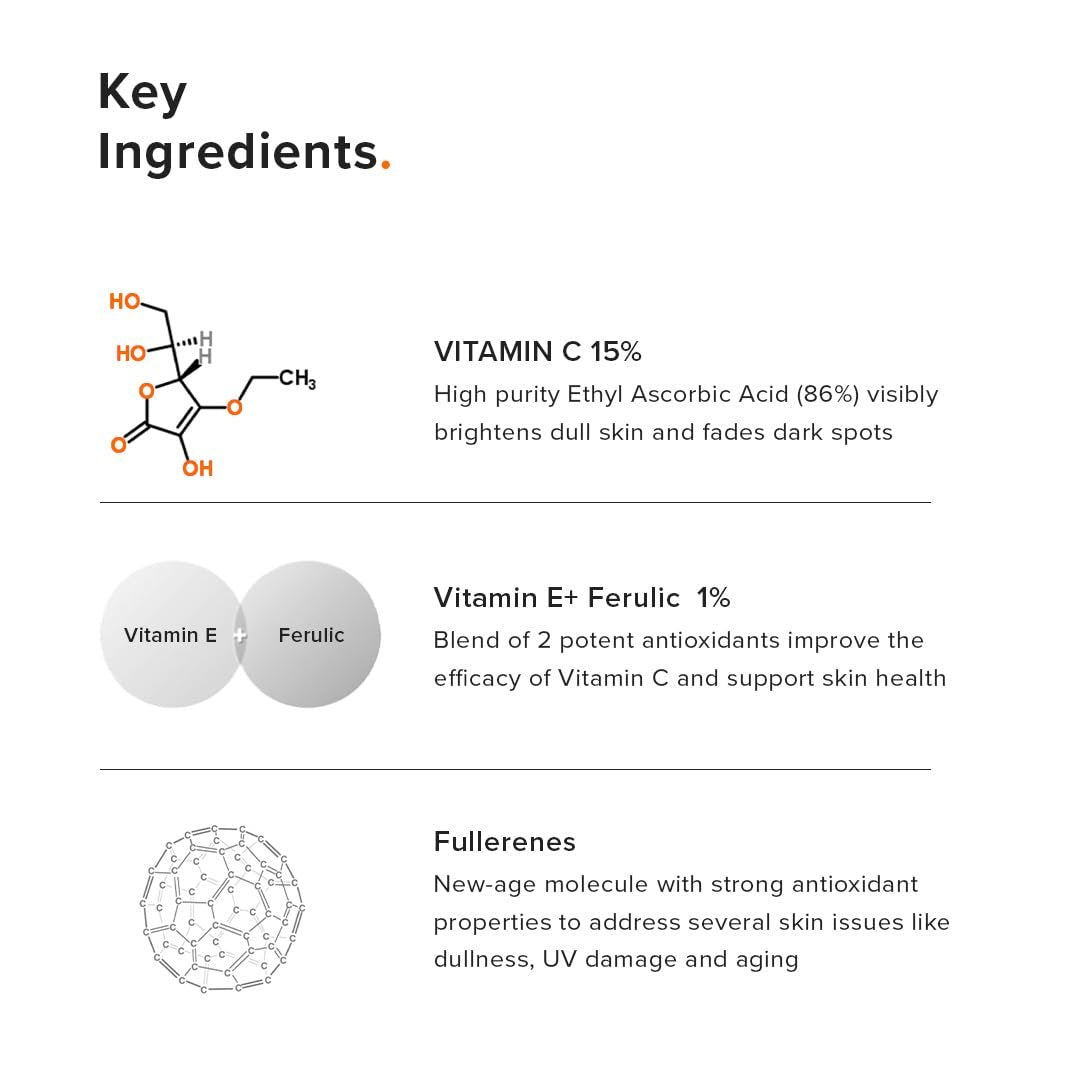 Minimalist Vitamin C+E+Ferulic Acid 16% Face Serum for Anti-Aging & Glow | Reduces Skin Damage & Redness | Brightens Dull Complexion | All Skin Types | 0.68 Fl Oz - görsel 7