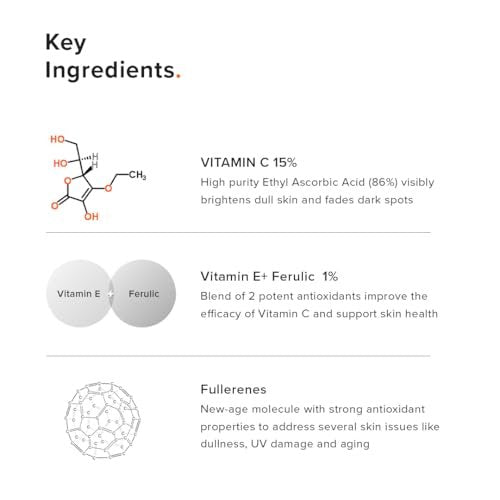 Minimalist Vitamin C+E+Ferulic Acid 16% Face Serum for Anti-Aging & Glow | Reduces Skin Damage & Redness | Brightens Dull Complexion | All Skin Types | 0.68 Fl Oz - görsel 8