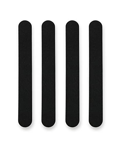 Double Sided Nail Files Salon Boards 4-Pack for Nail Care and Shaping, Black