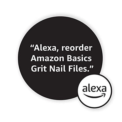 Double Sided Nail Files Salon Boards 4-Pack for Nail Care and Shaping, Black