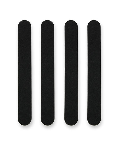 Double Sided Nail Files Salon Boards 4-Pack for Nail Care and Shaping, Black