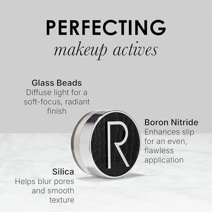 Rodial Glass Powder Travel Size 0.19 oz - Mini Loose Setting Powder for Soft-Focus Blurring, Shine Control & Luminous Glass Skin Finish