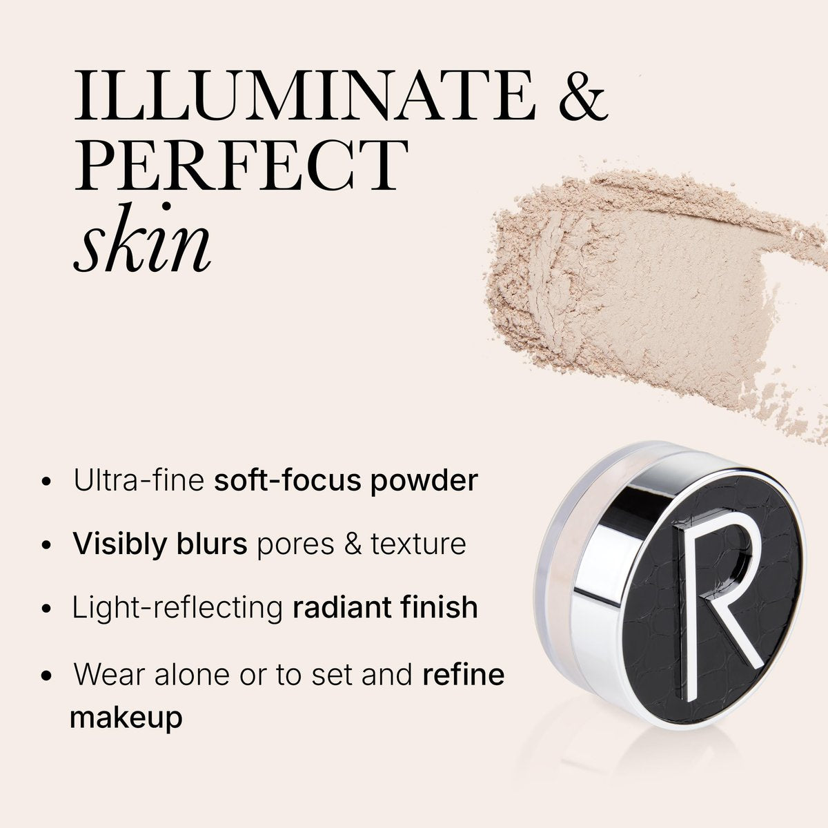 Rodial Glass Powder Travel Size 0.19 oz - Mini Loose Setting Powder for Soft-Focus Blurring, Shine Control & Luminous Glass Skin Finish - görsel 3