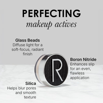 Rodial Glass Powder Travel Size 0.19 oz - Mini Loose Setting Powder for Soft-Focus Blurring, Shine Control & Luminous Glass Skin Finish