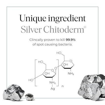 47 Skin Hydrating Face Serum with Silver Chitoderm - Clears Acne, Heals Breakouts & Repairs Scars, 30ml Avelisse
