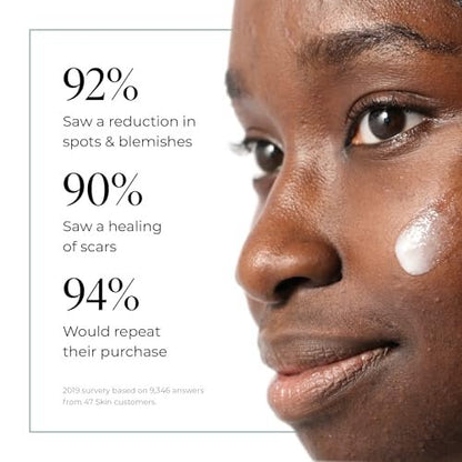 47 Skin Hydrating Face Serum with Silver Chitoderm - Clears Acne, Heals Breakouts & Repairs Scars, 30ml Avelisse