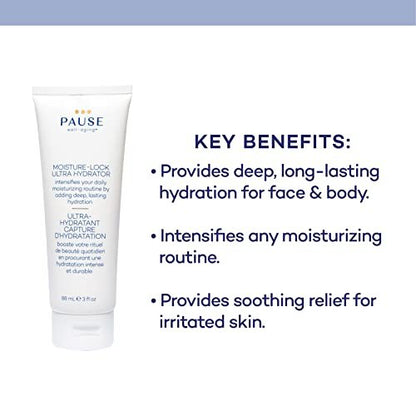 Pause Well-Aging Moisture-Lock Ultra Hydrator Moisturizer - 3 oz Unisex Face Moisturizer
