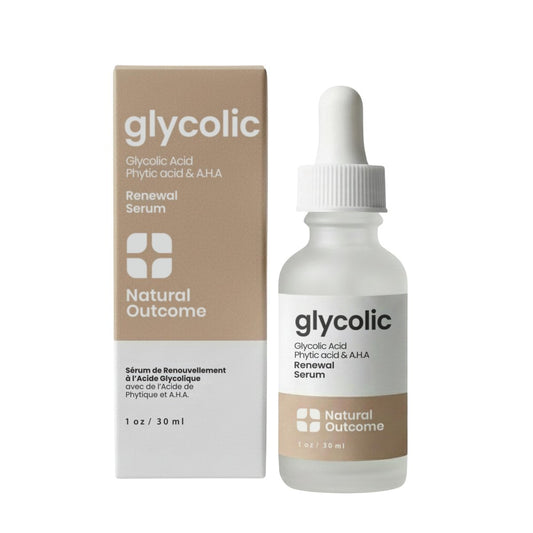 Natural Outcome Glycolic Acid/AHA 12% Renewal Serum - Anti-Aging Exfoliating Facial Serum for Smoother Skin, Clarifies Acne and Rejuvenates, 1 Oz Avelisse