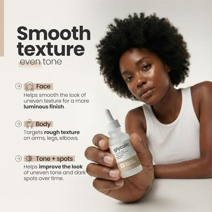 Natural Outcome Glycolic Acid/AHA 12% Renewal Serum - Anti-Aging Exfoliating Facial Serum for Smoother Skin, Clarifies Acne and Rejuvenates, 1 Oz Avelisse