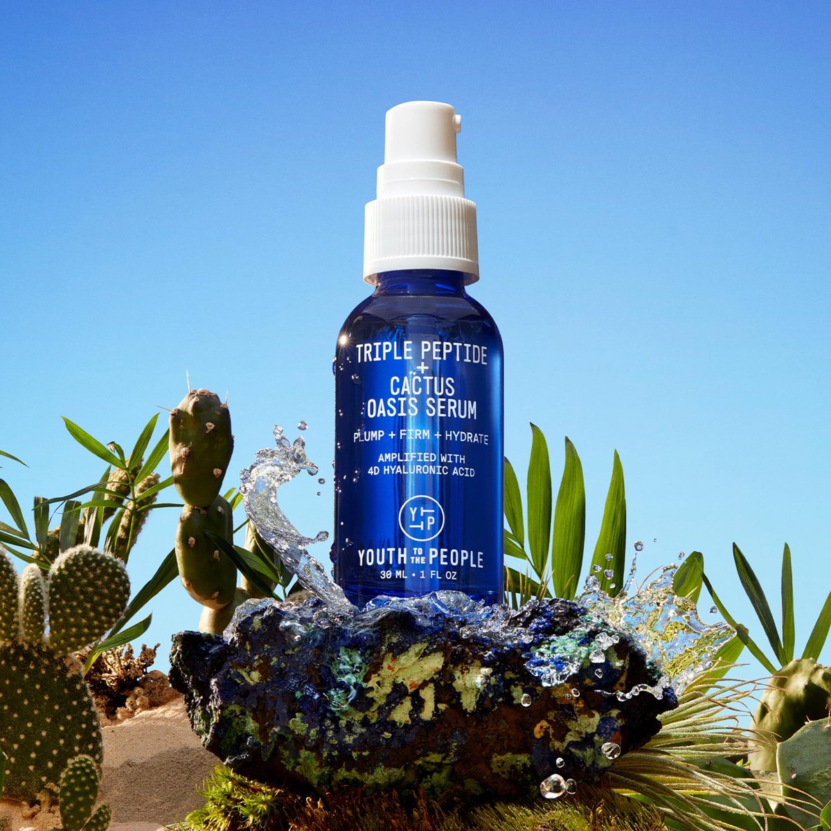 Youth To The People Triple Peptide + Oasis Face Serum - Hydrating & Firming Serum for Dry Skin, Plumps Fine Lines with 4 Types of Hyaluronic Acid & Peptides, Fragrance-Free, 1 fl oz Avelisse