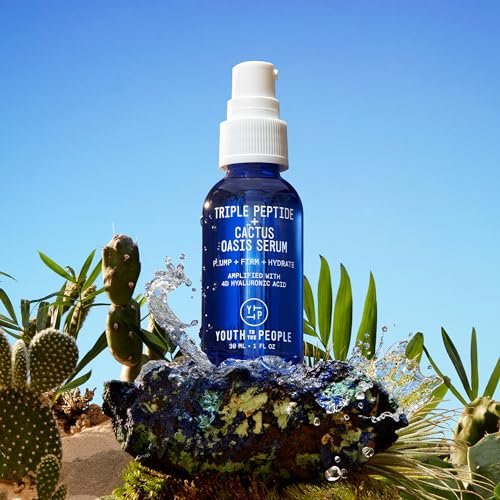 Youth To The People Triple Peptide + Oasis Face Serum - Hydrating & Firming Serum for Dry Skin, Plumps Fine Lines with 4 Types of Hyaluronic Acid & Peptides, Fragrance-Free, 1 fl oz Avelisse