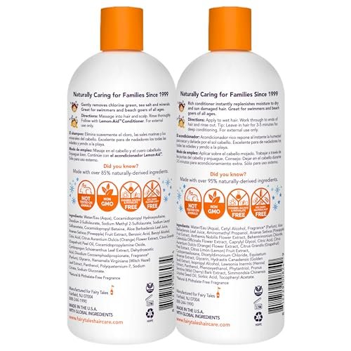 Fairy Tales Swim Shampoo & Conditioner Set for Kids - 32 oz Each, Chlorine Removal, Natural Ingredients, No Parabens or Sulfates Avelisse