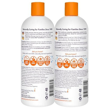 Fairy Tales Swim Shampoo & Conditioner Set for Kids - 32 oz Each, Chlorine Removal, Natural Ingredients, No Parabens or Sulfates Avelisse