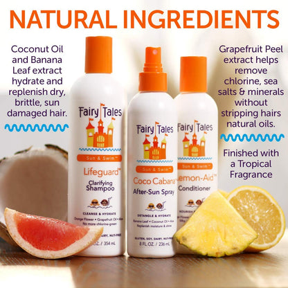 Fairy Tales Swim Shampoo & Conditioner Set for Kids - 32 oz Each, Chlorine Removal, Natural Ingredients, No Parabens or Sulfates Avelisse