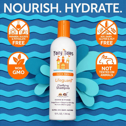 Fairy Tales Swim Shampoo & Conditioner Set for Kids - 32 oz Each, Chlorine Removal, Natural Ingredients, No Parabens or Sulfates Avelisse