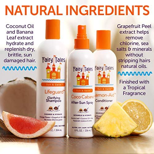 Fairy Tales Swim Shampoo & Conditioner Set for Kids - 32 oz Each, Chlorine Removal, Natural Ingredients, No Parabens or Sulfates Avelisse