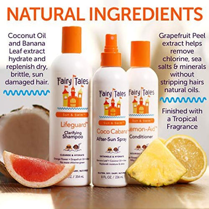 Fairy Tales Swim Shampoo & Conditioner Set for Kids - 32 oz Each, Chlorine Removal, Natural Ingredients, No Parabens or Sulfates Avelisse