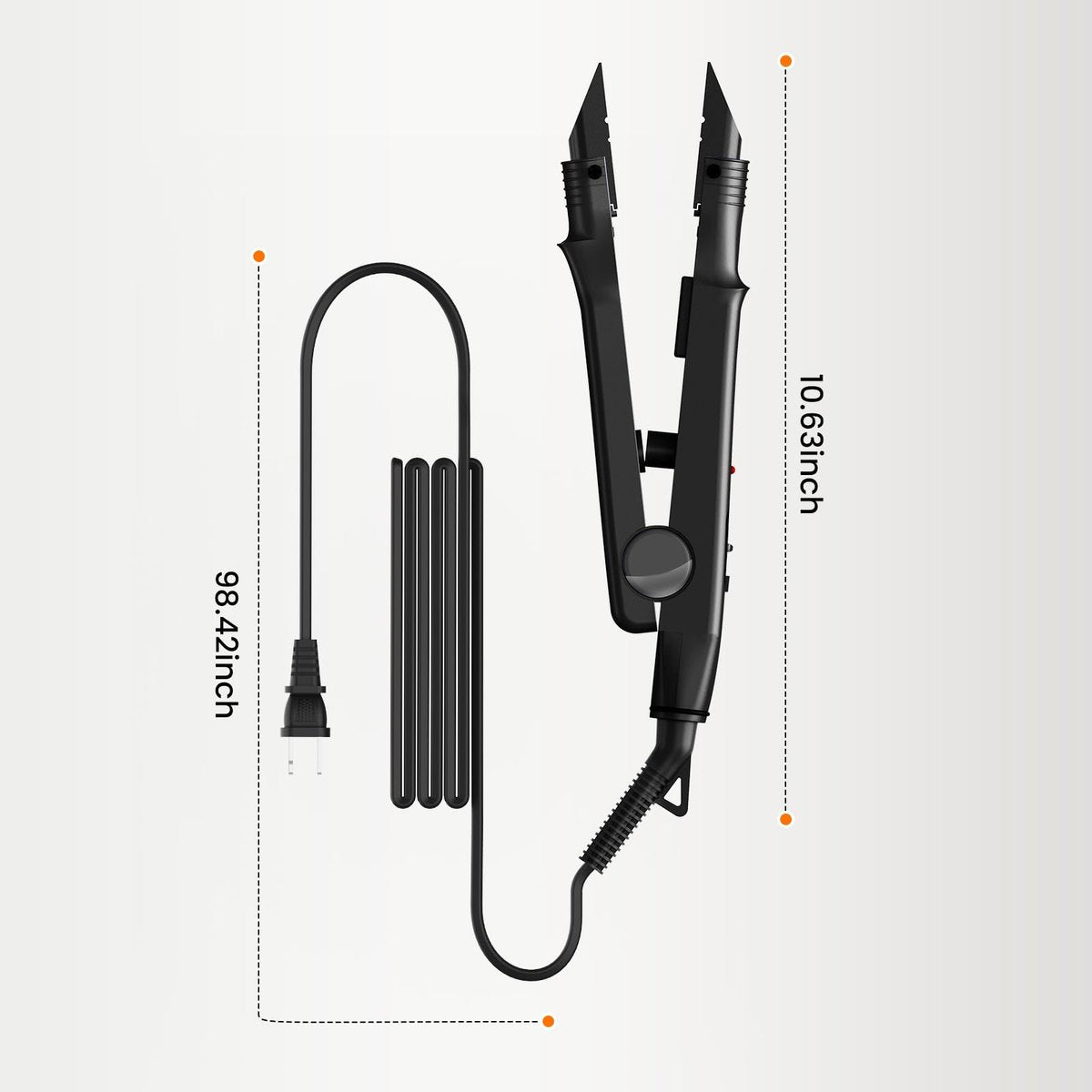 TopWigy Professional Hair Extensions Tool - Fusion Heat Iron Connector with Adjustable Temperature, Black B-tip (US Plug) Avelisse