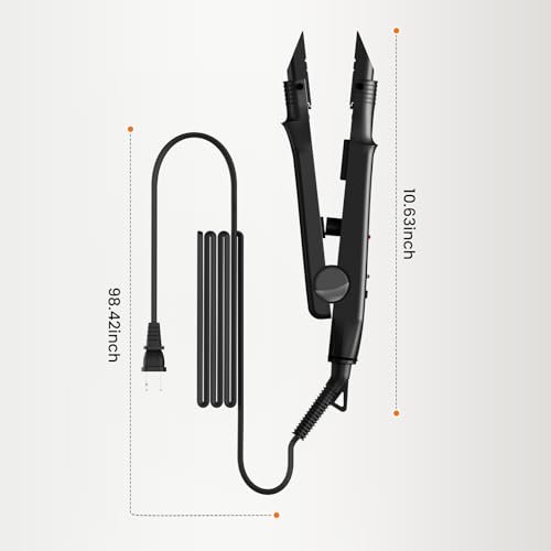 TopWigy Professional Hair Extensions Tool - Fusion Heat Iron Connector with Adjustable Temperature, Black B-tip (US Plug) Avelisse