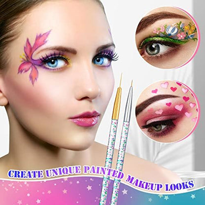 Gandeer 12-Piece Eyeliner Brush Set: Slanted, Bent & Pointed Makeup Brushes for Precision Application Avelisse
