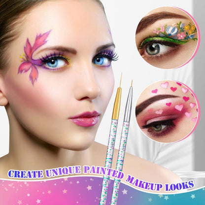 Gandeer 12-Piece Eyeliner Brush Set: Slanted, Bent & Pointed Makeup Brushes for Precision Application Avelisse