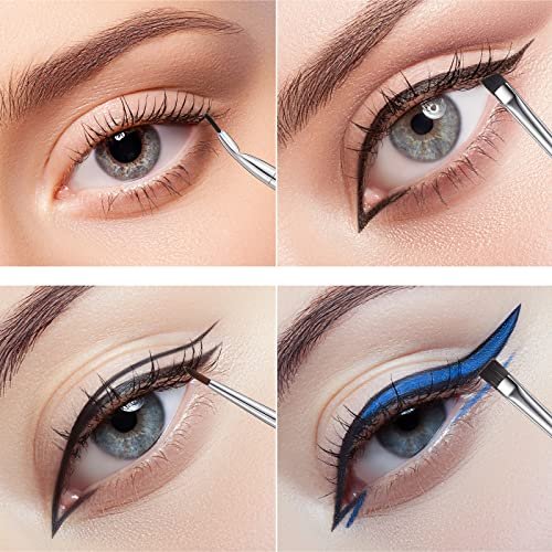 Gandeer 12-Piece Eyeliner Brush Set: Slanted, Bent & Pointed Makeup Brushes for Precision Application Avelisse