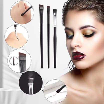 Gandeer 12-Piece Eyeliner Brush Set: Slanted, Bent & Pointed Makeup Brushes for Precision Application Avelisse
