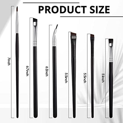 Gandeer 12-Piece Eyeliner Brush Set: Slanted, Bent & Pointed Makeup Brushes for Precision Application Avelisse