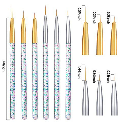 Gandeer 12-Piece Eyeliner Brush Set: Slanted, Bent & Pointed Makeup Brushes for Precision Application Avelisse