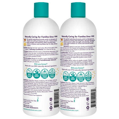 Fairy Tales Curly-Q Hydrating Shampoo and Conditioner for Kids - Paraben, Sulfate, Gluten and Nut Free - For All Curl Types Including Multi Cultural Hair – 32 oz (2 Pack) Avelisse
