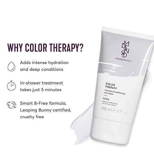 Madison Reed Color Therapy Pura Deep Conditioning Hair Mask & Restorative Treatment with Keratin & Argan Oil, 4 Fl Oz Avelisse
