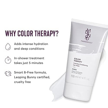 Madison Reed Color Therapy Pura Deep Conditioning Hair Mask & Restorative Treatment with Keratin & Argan Oil, 4 Fl Oz Avelisse