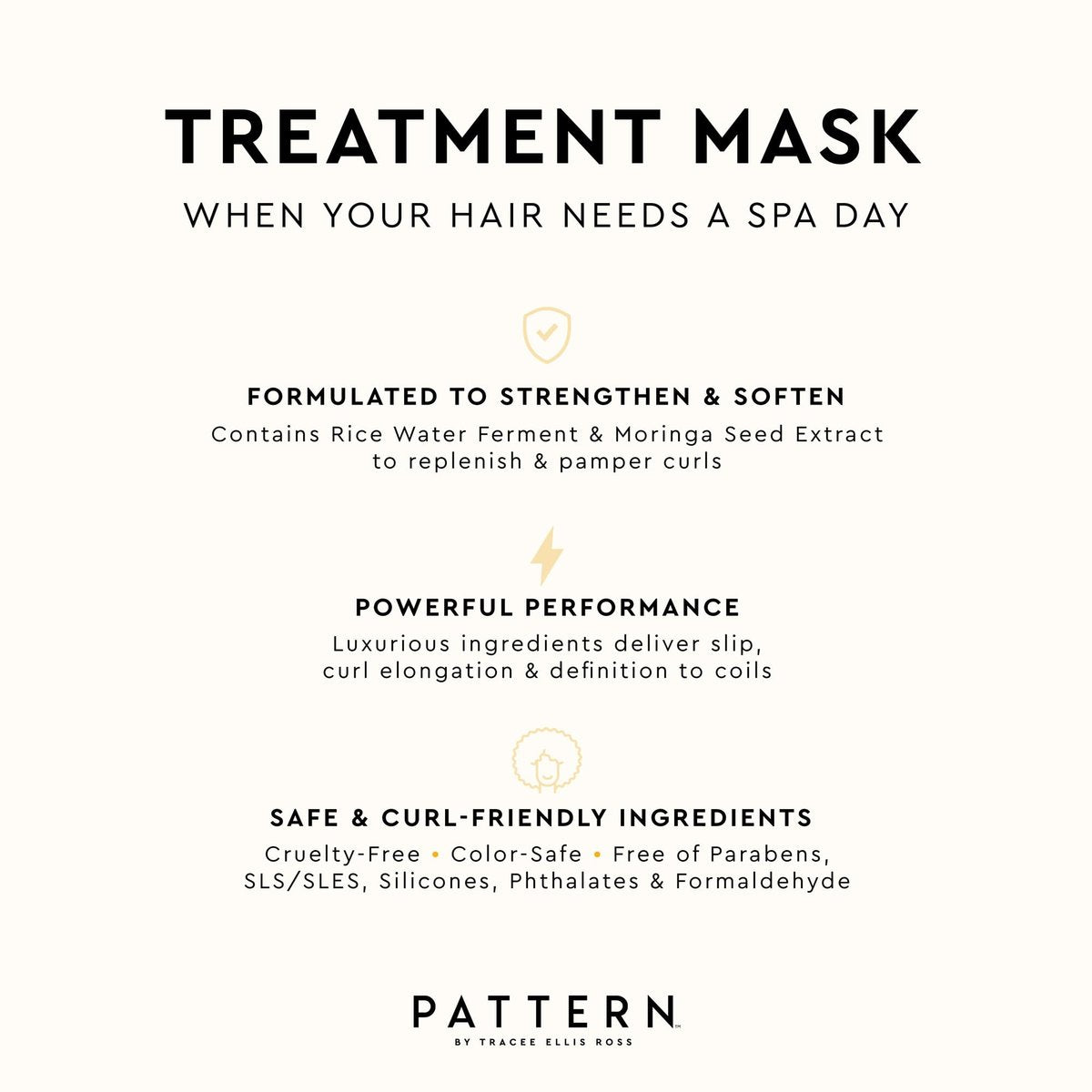 PATTERN Beauty by Tracee Ellis Ross Treatment Mask – 15 oz / 443.6 mL – Curl Hydrating Hair Mask Avelisse