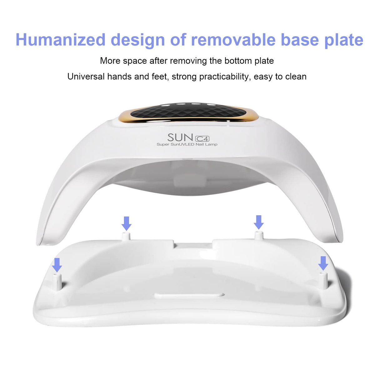 MIRAGE LAYON UV Nail Lamp - Fast Drying LED Nail Lamp with 4 Timers & Infrared Sensor for Home Salon Use Avelisse