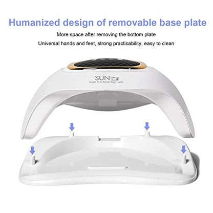 MIRAGE LAYON UV Nail Lamp - Fast Drying LED Nail Lamp with 4 Timers & Infrared Sensor for Home Salon Use Avelisse