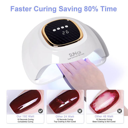 MIRAGE LAYON UV Nail Lamp - Fast Drying LED Nail Lamp with 4 Timers & Infrared Sensor for Home Salon Use Avelisse