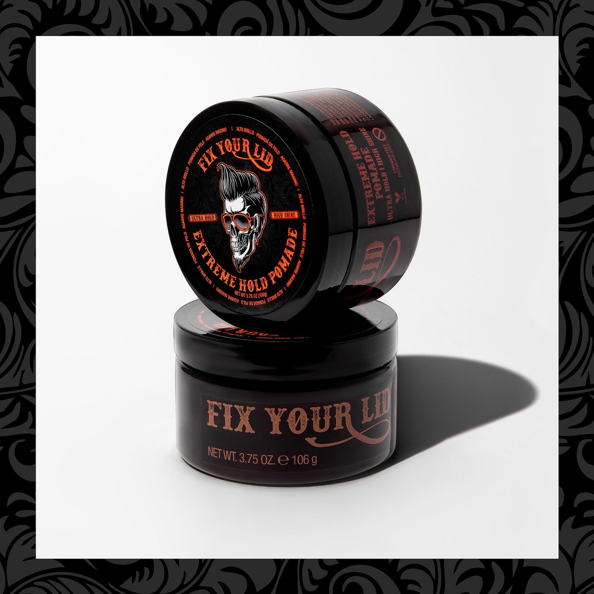 Fix Your Lid Extreme Hold Hair Pomade for Men - High Shine Water Based Hair Gel 3.75 oz - görsel 9