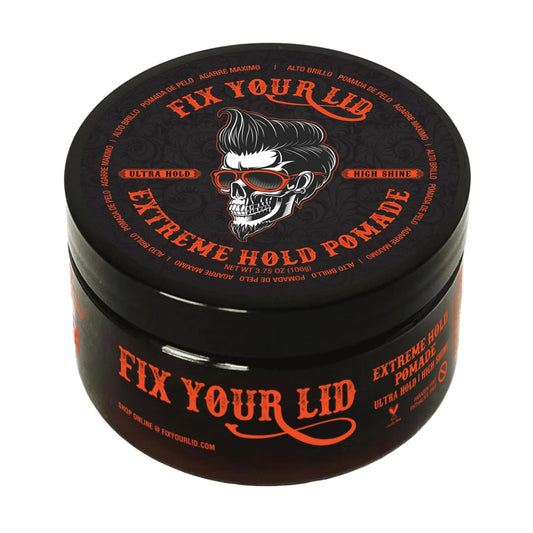 Fix Your Lid Extreme Hold Hair Pomade for Men - High Shine Water Based Hair Gel 3.75 oz