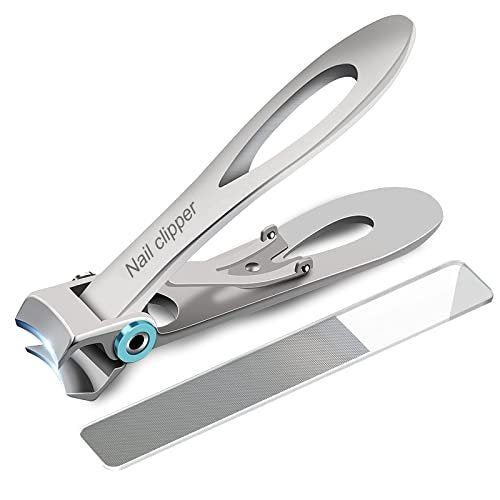 SZHLUX Ultra Wide Jaw Opening Nail Clippers Set - Stainless Steel Fingernail and Toenail Cutter for Thick Nails, Ingrown Nails, Men & Women - Silver - görsel 2