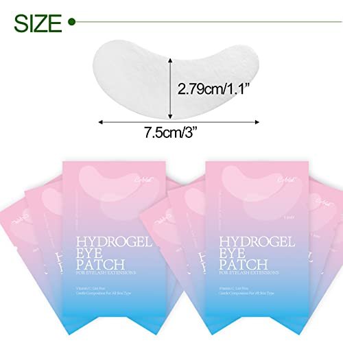 110 Pairs C. ARTIST 100% Natural Eyelash Extension Under Eye Gel Pads - Collagen & Aloe Vera Hydrogel Eye Patches Kit for Lash Techs Avelisse