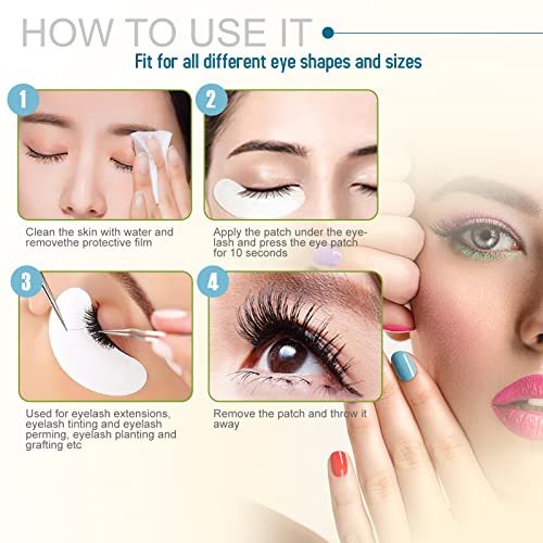 110 Pairs C. ARTIST 100% Natural Eyelash Extension Under Eye Gel Pads - Collagen & Aloe Vera Hydrogel Eye Patches Kit for Lash Techs Avelisse