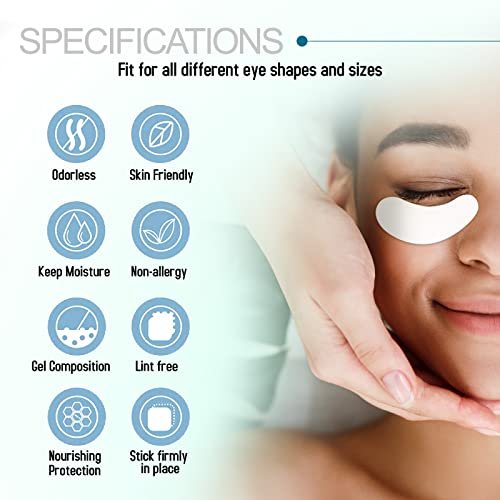 110 Pairs C. ARTIST 100% Natural Eyelash Extension Under Eye Gel Pads - Collagen & Aloe Vera Hydrogel Eye Patches Kit for Lash Techs Avelisse