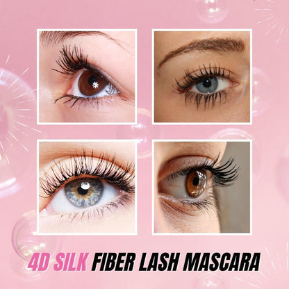 Secret Xpress Control Silk Fiber Mascara 4D – Lengthening & Thickening, Long Lasting & Smudge-Proof (2-Pack, Black) Avelisse