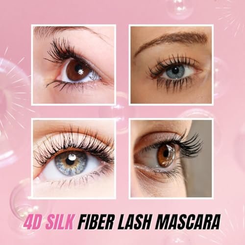 Secret Xpress Control Silk Fiber Mascara 4D – Lengthening & Thickening, Long Lasting & Smudge-Proof (2-Pack, Black) Avelisse
